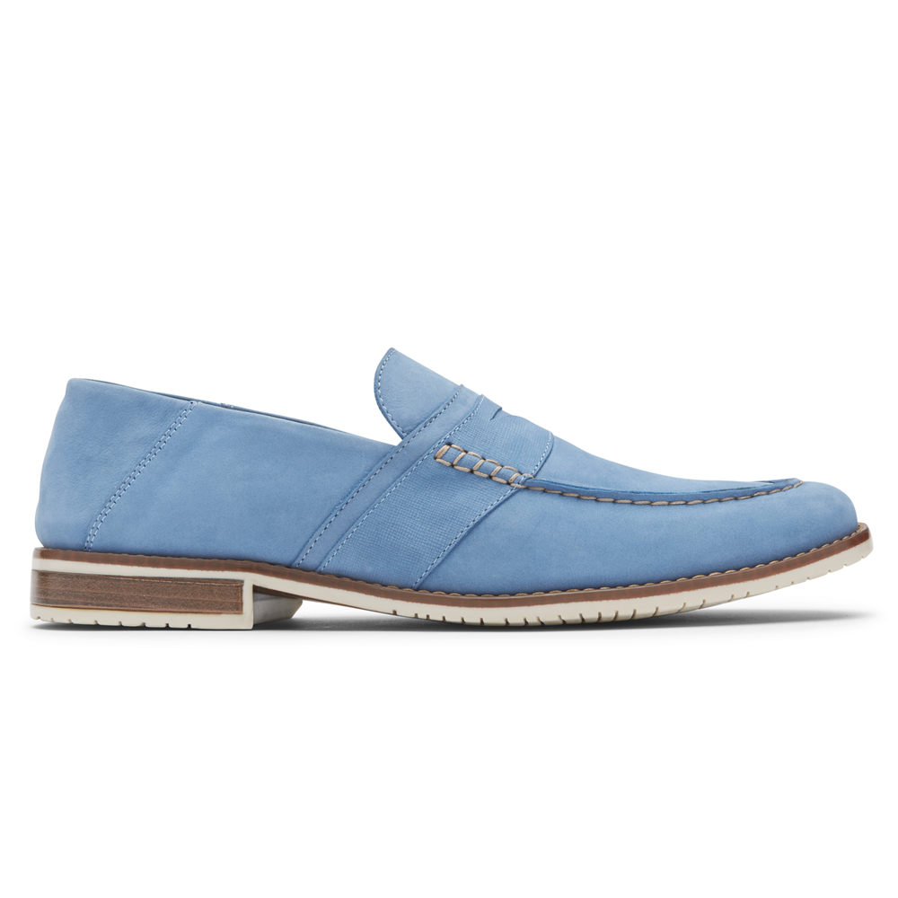 Rockport Mens Style Purpose 3 Penny - Loafers Blue - SGW786342